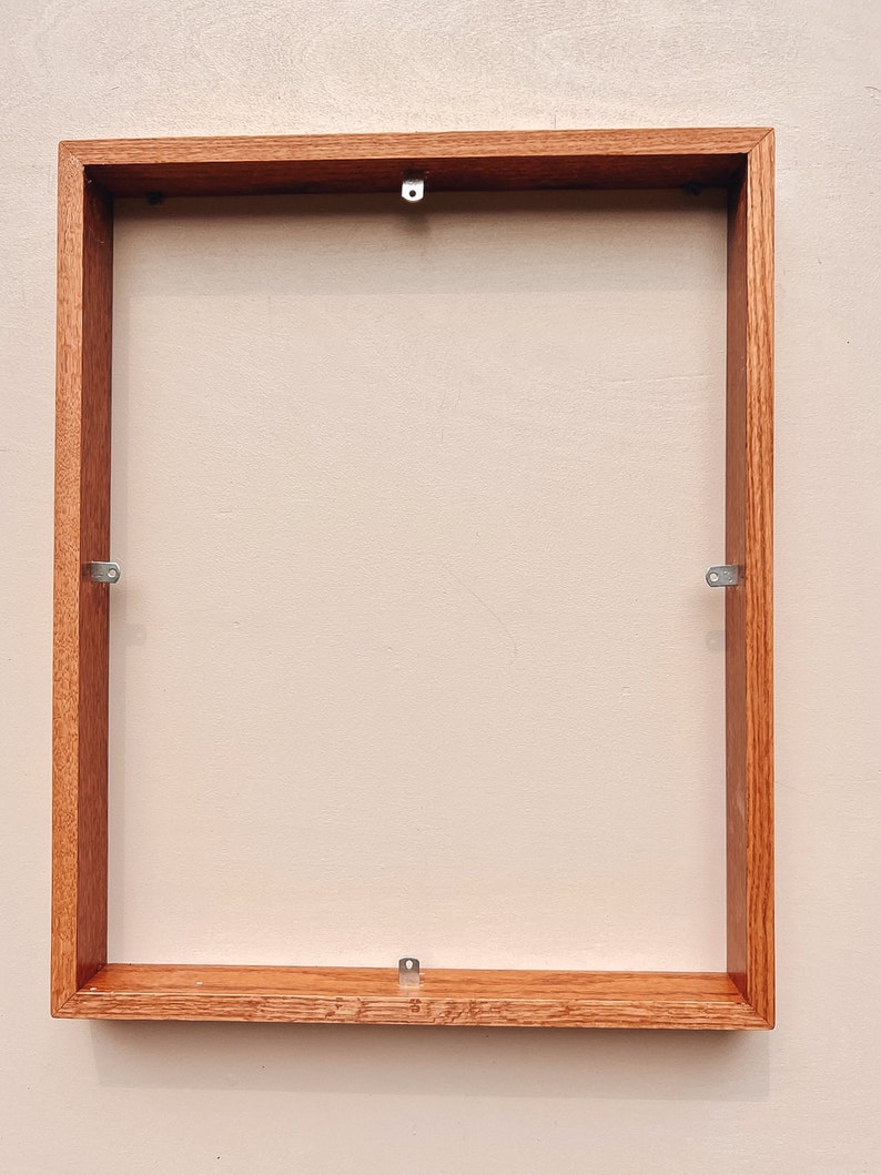 Marco flotante de madera maciza, totalmente ensamblado, madera de roble, marco minimalista para lienzo, marco para lienzo, para obras de arte, marco de madera de roble, marco para fotos, personalizado imagen 10