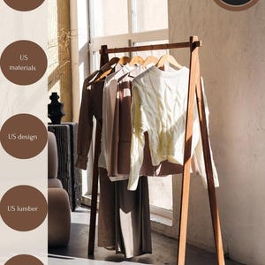Wooden clothing rack, Clothes Hanger, Solid wood clothes rack, a Frame Rack, Hanging Rack, Display rack, Clothes stand, Wardrobe,Custom Gift