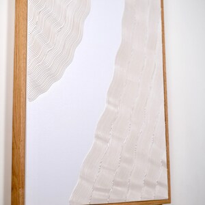 Marco flotante de madera maciza, totalmente ensamblado, madera de roble, marco minimalista para lienzo, marco para lienzo, para obras de arte, marco de madera de roble, marco para fotos, personalizado imagen 3