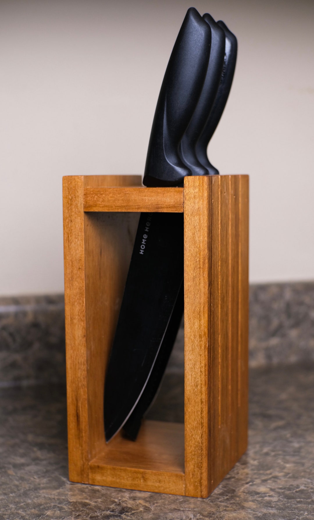 Knife Block Knife Holder Wooden Holder for Knives Wooden Etsy