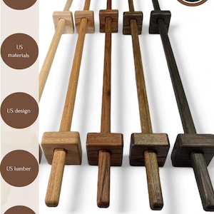 Wooden Curtain Rod, Wood Curtain Rod for Windows, Curtain Rod Set, Drapery rod, Round wood Curtain rod