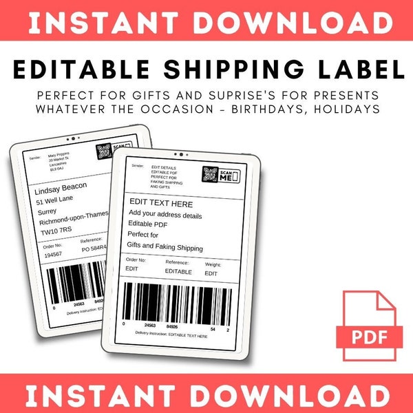 Label Template - Etsy