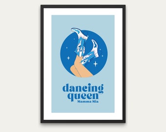 Mamma Mia Wall Art dancing Queen Poster - Etsy