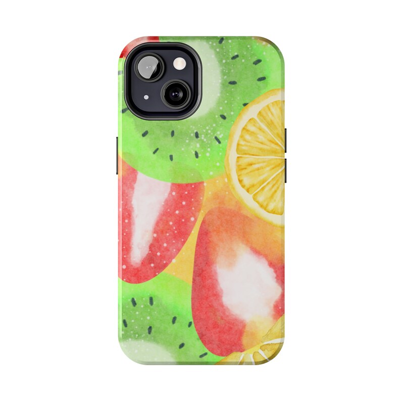 Strawberry Kiwi Lemon Tough Phone Cases iPhone 13 12 11 Pro Max Mini