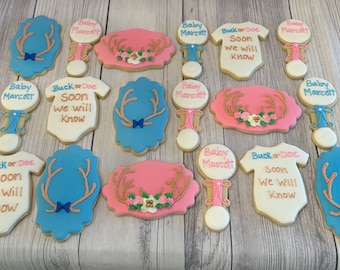 Gender reveal cookies