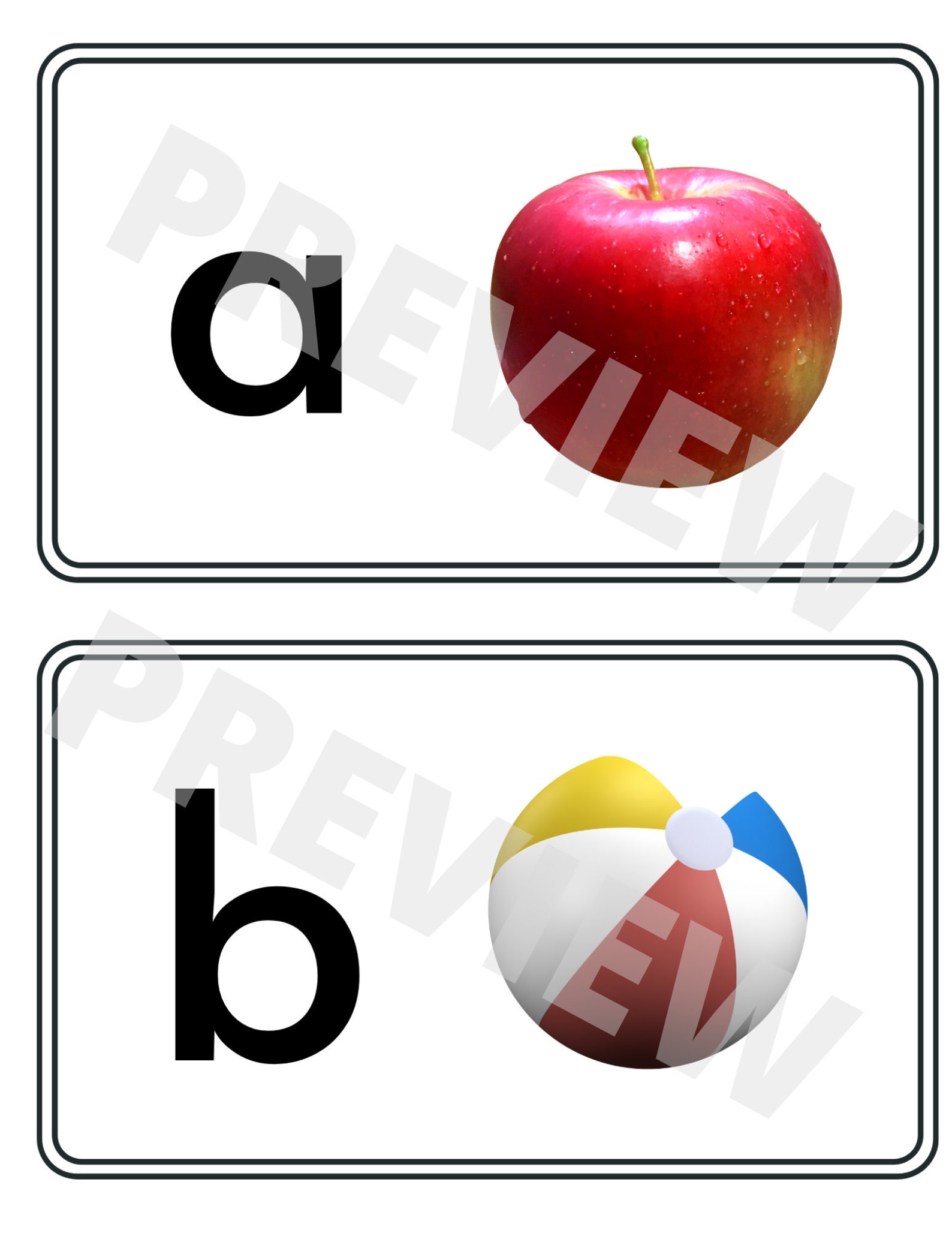 Digital Alphabet/phonics Cards printable, Alphabet Cards, Phonics Cards