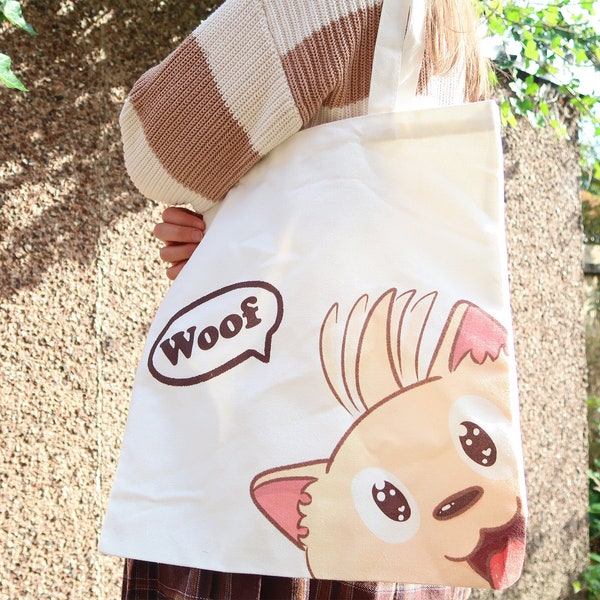 Adorable Dog Tote Bag ~ Adorable, Durable, Lightweight Tote Bag ~ Eco Shopping Bag ~ Dog Tote ~ Cute bag.