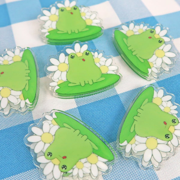 Spring Frog Binder Clip ~ Acrylic clip ~ Cute Stationery ~ Cute Office Supplies