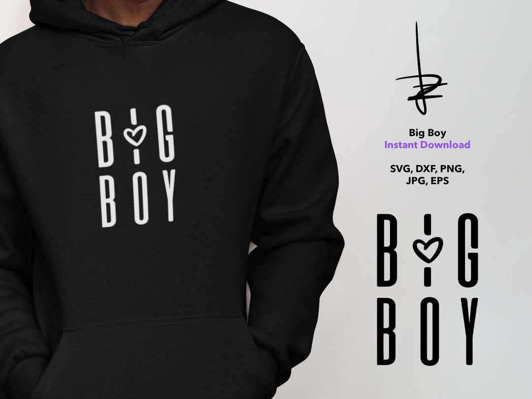 Big Boy Lover Plotterdatei Drawn by Hand Silhouette SVG I DXF Etsy