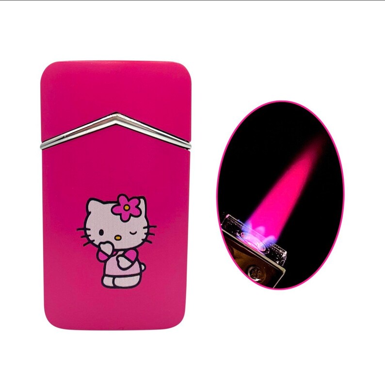 Pink Flame Hello Kitty Refillable Butane Torch Lighter Etsy UK