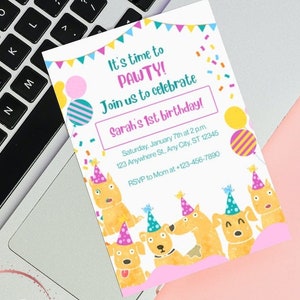 Kids Birthday Party Invitation || Digital Invite for Kid's Birthday Party || Printable Birthday Party Invitation Card || Instant Download