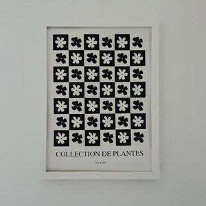 Black and White Flower Print