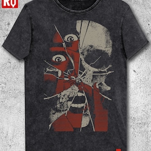 Broken Mirror Goth Print on Mineral Wash Tee or Black Tee - Etsy