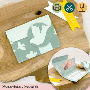 Carte de carte d'argent pour bon - carte à imprimer - communion de confirmation de cadeau d'argent - carte de bon - téléchargement instantané - SVG DXF 2353