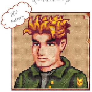 Kent - Stardew Valley Inspired Cross Stitch Pattern - Instant PDF Download - NUR MUSTER