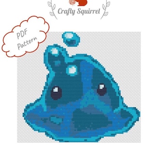 Puddle Slime - Slime Rancher Inspired Cross Stitch Pattern - Instant PDF Download - PATTERN ONLY