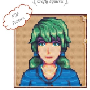 Caroline - Stardew Valley Inspired Cross Stitch Pattern - Instant PDF Download - PATTERN ONLY