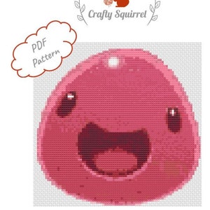 Pink Slime - Slime Rancher Inspired Cross Stitch Pattern - Instant PDF Download - PATTERN ONLY