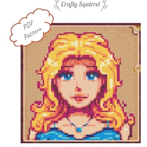Haley - Stardew Valley Inspired Cross Stitch Pattern - Instant PDF Download - NUR ANLEITUNG