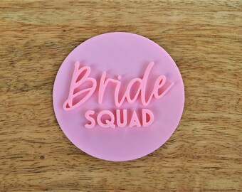 Bride Squad cookie stamp topper Hen party cupcake topper fondant embosser decoration Icing cupcake topper embosser hen do cookie decor stamp