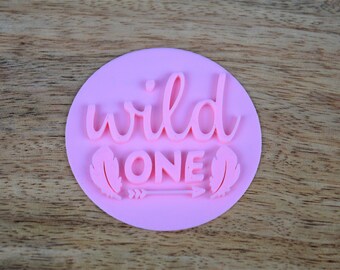Wild one birthday fondant stamp embosser, cookie stamp embosser
