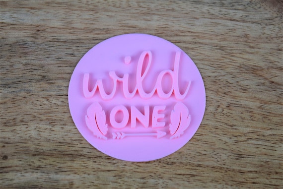 Wild one birthday fondant stamp embosser, cookie stamp embosser