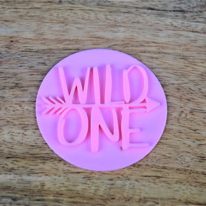 Wild one cookie stamp embosser, birthday cupcake and sweets boxes fondant stamp embosser decoration