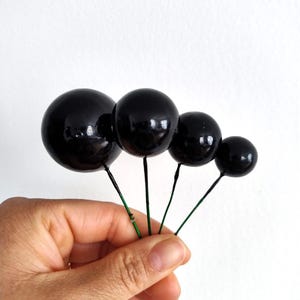 Black balls cake topper birthday cake decoration anniversary cake accessories Enhance birthday cakes Decorate party cakes