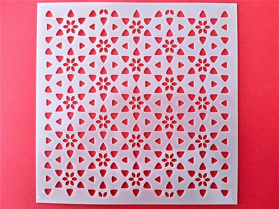Cake stencil with delicate flower pattern for the cake decoration