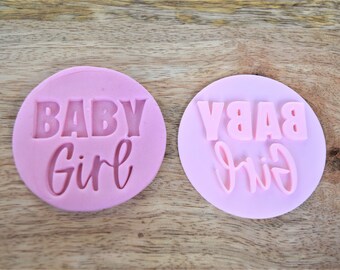 Baby Girl cookie embosser decoration tool cupcake topper design baby review fondant stamp embellishment cookie impression tool