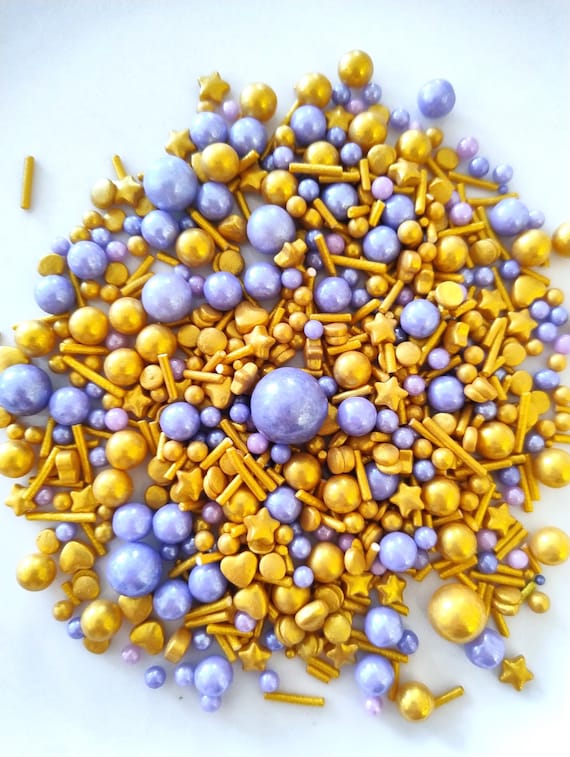 Purple Edible Sprinkles Cake Decoration Baking Cupcake Topper Cookie Decorations Wedding Baby Shower Birthday Party HALAL Sugar Sprinkles