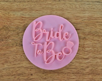 Bride to be embosser stamp Icing cupcake topper embosser hen party cupcake topper fondant stamp Bridal shower cupcake icing embosser