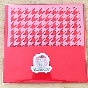 Houndstooth Cake stencil perfect for cake decoration, hounds-tooth pattern,  Mylar 190 cake stencil, Reusable stencil for decoration