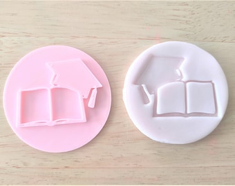 Graduation fondant embosser topper cupcake decoration cookie stamp tool graduation Graduation theme cookie decoration embossing pattern