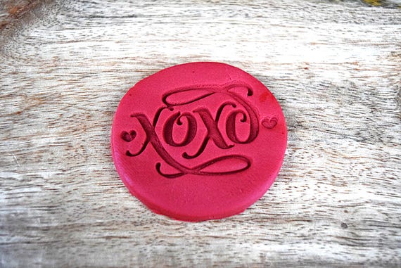 XOXO Valentines embosser Valentines Day cookie fondant stamp cupcake decoration fondant embosser topper