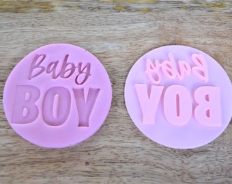 Baby boy cookie stamp, perfect for cupcake decoration with fondant embosser, bakery decoration, icing stamp