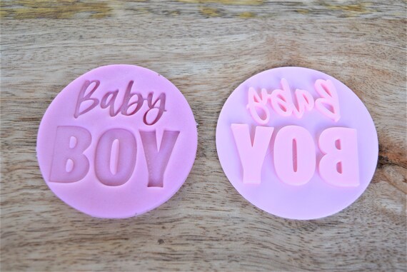 Baby boy cookie stamp, perfect for cupcake decoration with fondant embosser, bakery decoration, icing stamp