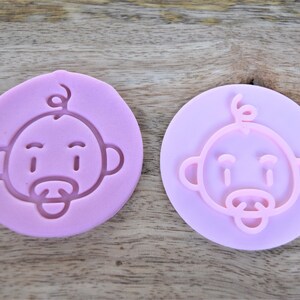 Baby silhouette cookie stamp, cupcake edible decoration with fondant stamp perfect for cake decoration, baby shower cookie stamp