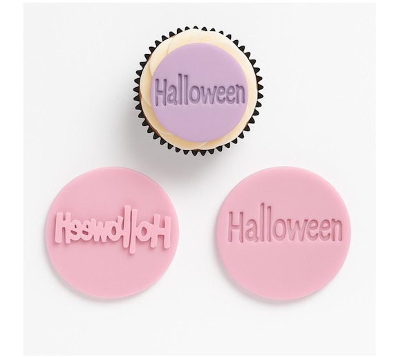 Halloween Fondant Stamp for Cookies and Cupcakes Icing Embosser for Spooky Baking Decorations Cake Decorating Tool