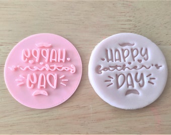 Happy Father's Day embosser Dad day cupcake decoration Daddy Cookie Stamp Embosser decoration cupcake topper design