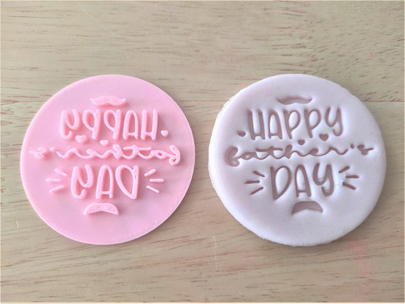 Happy Father's Day embosser Dad day cupcake decoration Daddy Cookie Stamp Embosser decoration cupcake topper design