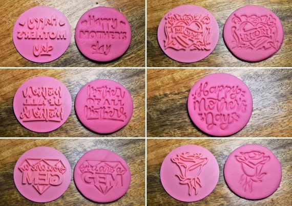 Mother's day sale cookie fondant stamp embosser