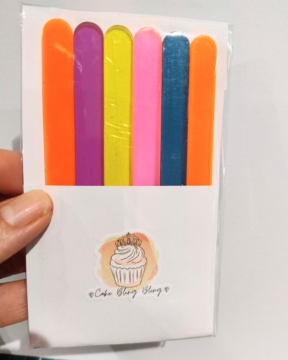 Poles Creative lollypops stick Acrylic Rods Frozen Treat Dessert pops Decoration Popsicle Sticks Colourful