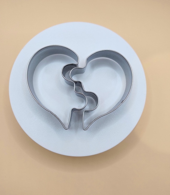 Heart Puzzle Cookie Cutter Wedding Heart Cookies Puzzle  Valentine Cookie Cutter Biscuit Cutters Heart Shapes Iron Puzzle Molds