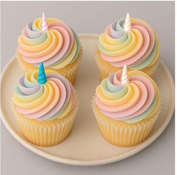 Unicorn Horn Edible Sprinkles Pastel Cake Cupcake Cookie Decorations Pink Blue White 50g Party Mix Kids Birthday HALAL