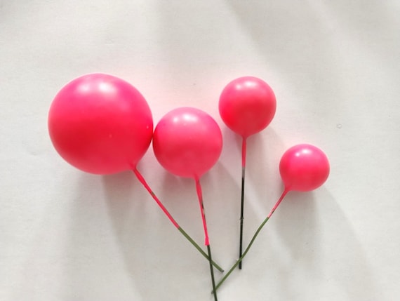 Mini Balls Cake Topper Birthday Party Decor Colorful pop cupcake topper Fun Cake Decoration Party Decoration