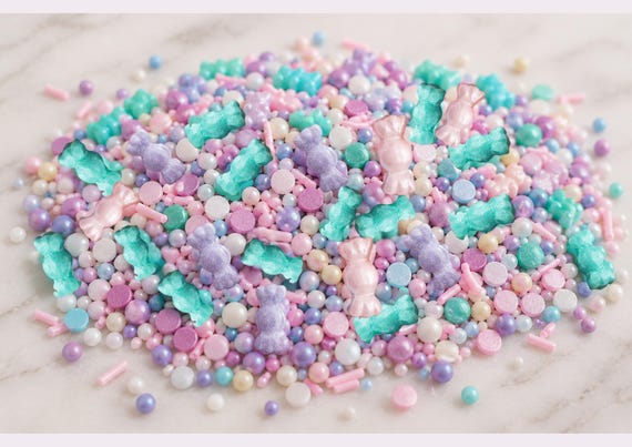 Pastel Candy Sprinkle Mix, Cake & Cupcake Sprinkles, Sweet Shop Cake Decorations, Birthday Baking Sprinkles, Dessert Toppings HALAL
