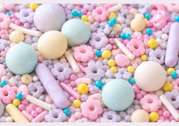 Pastel Cake Sprinkles Mix Flowers Pearls Rods Edible Cupcake Decoration Baking Confetti Dessert Topping Halal