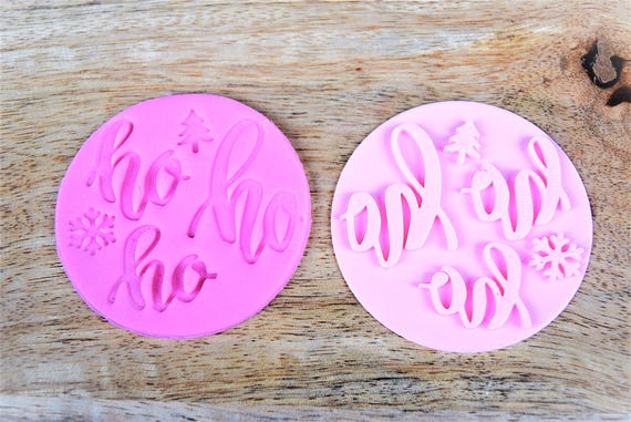Christmas Cookie Fondant Stamp Embosser Festive Baking Cupcake Decoration Fondant Icing Designs