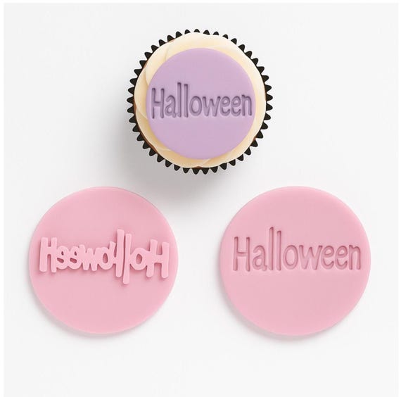 Halloween Fondant Stamp for Cookies and Cupcakes Icing Embosser for Spooky Baking Decorations Cake Decorating Tool